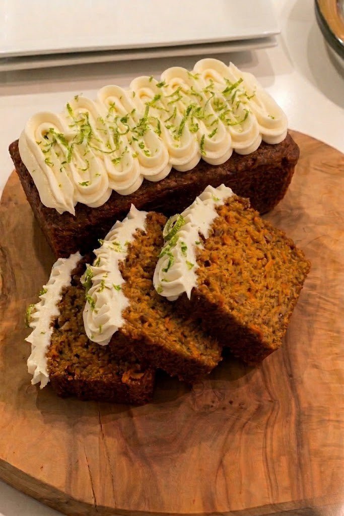 Carrot Cake Loaf with Lime Cream Cheese Frosting - Sole Cookware