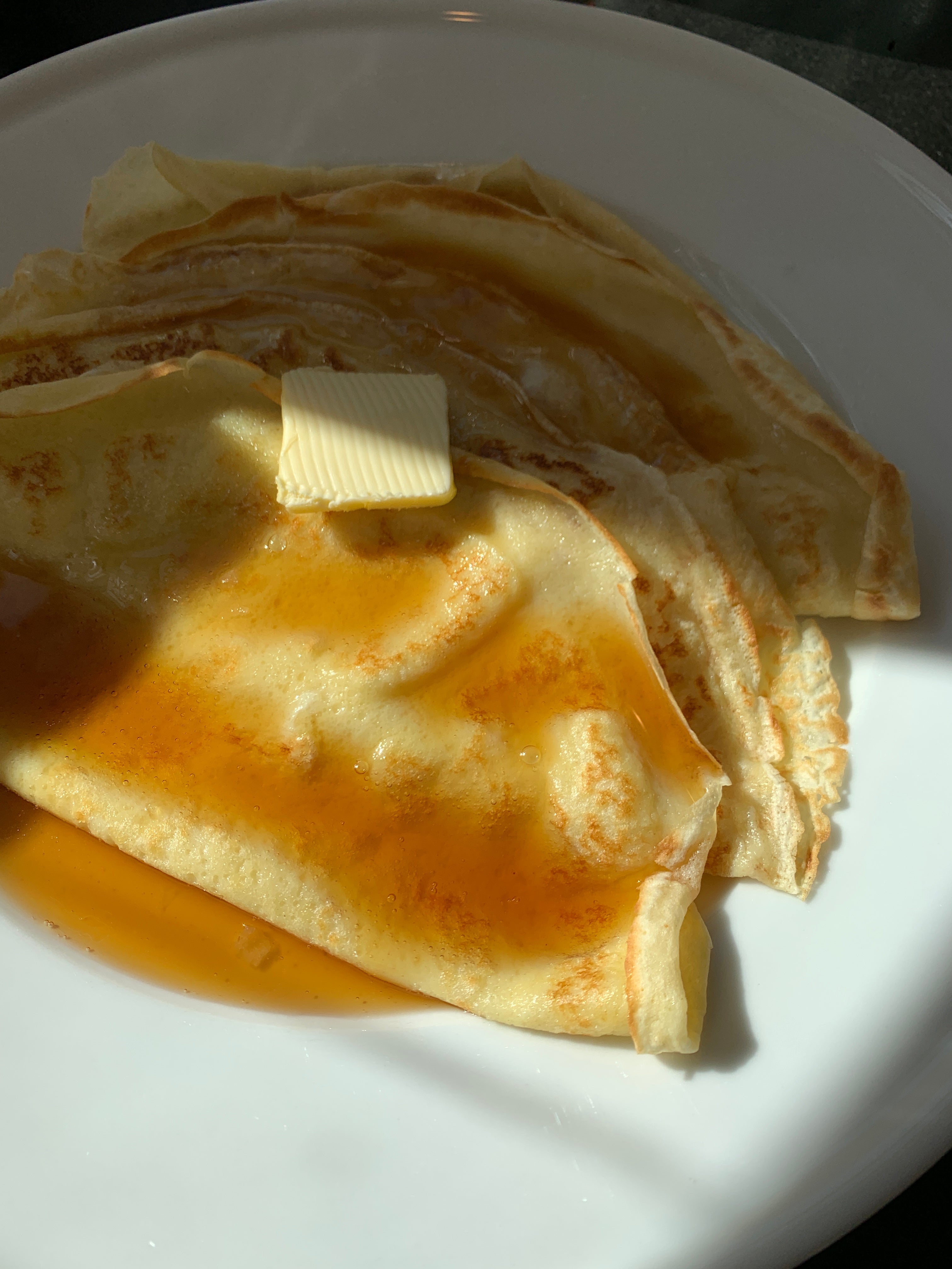 Crepes with Maple Syrup and Butter - Sole Cookware