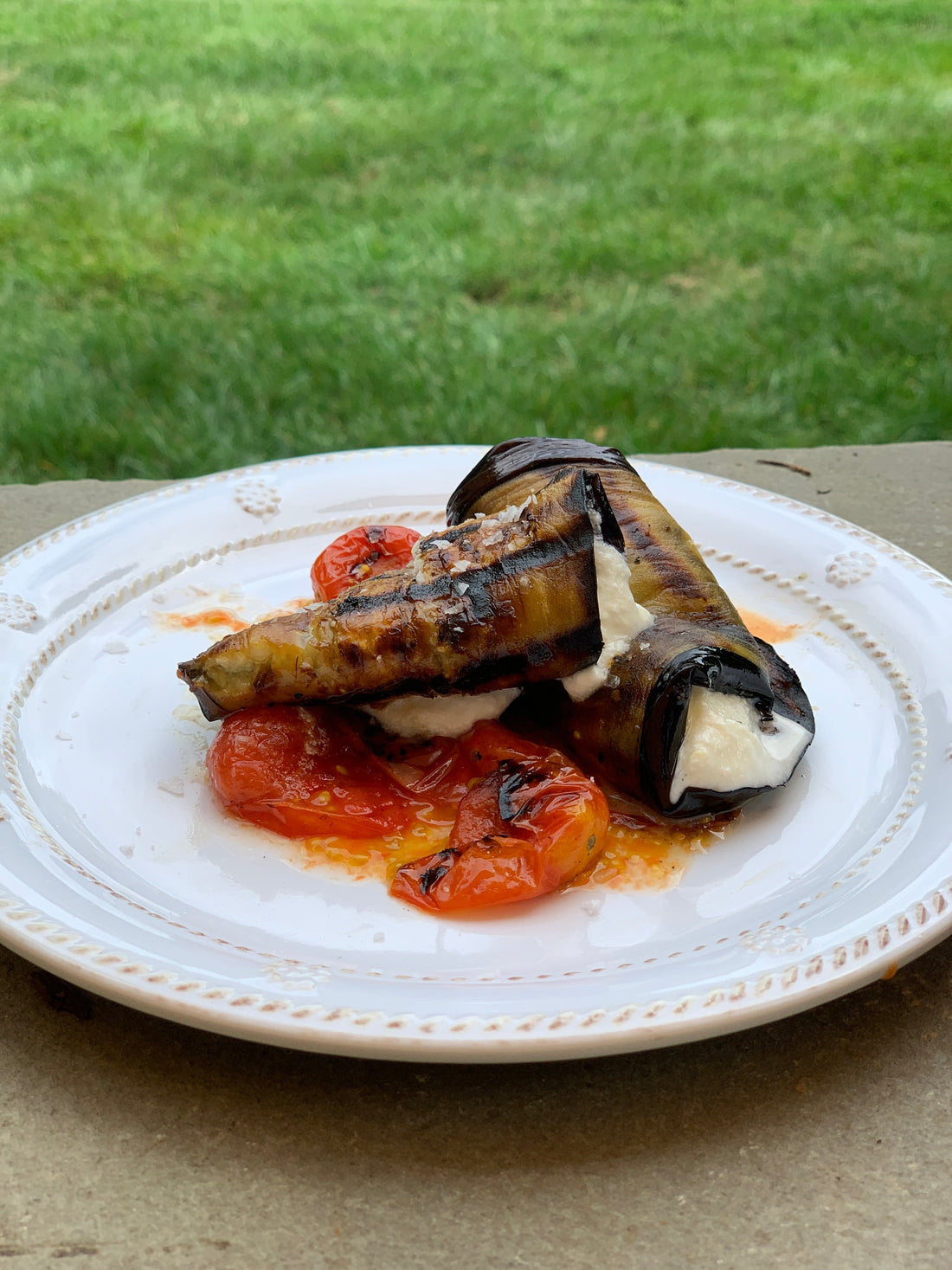 Grilled Eggplant Rolls with Lemon Ricotta &amp; Blistered Tomato Sauce - Sole Cookware