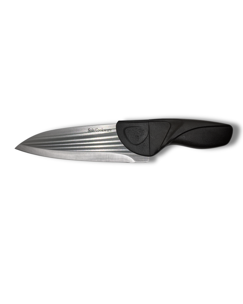 Shiny polished Chef Knife with Dark Brown Handle